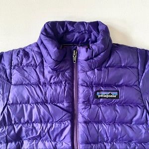 Patagonia Girls Purple Down Sweater Jacket